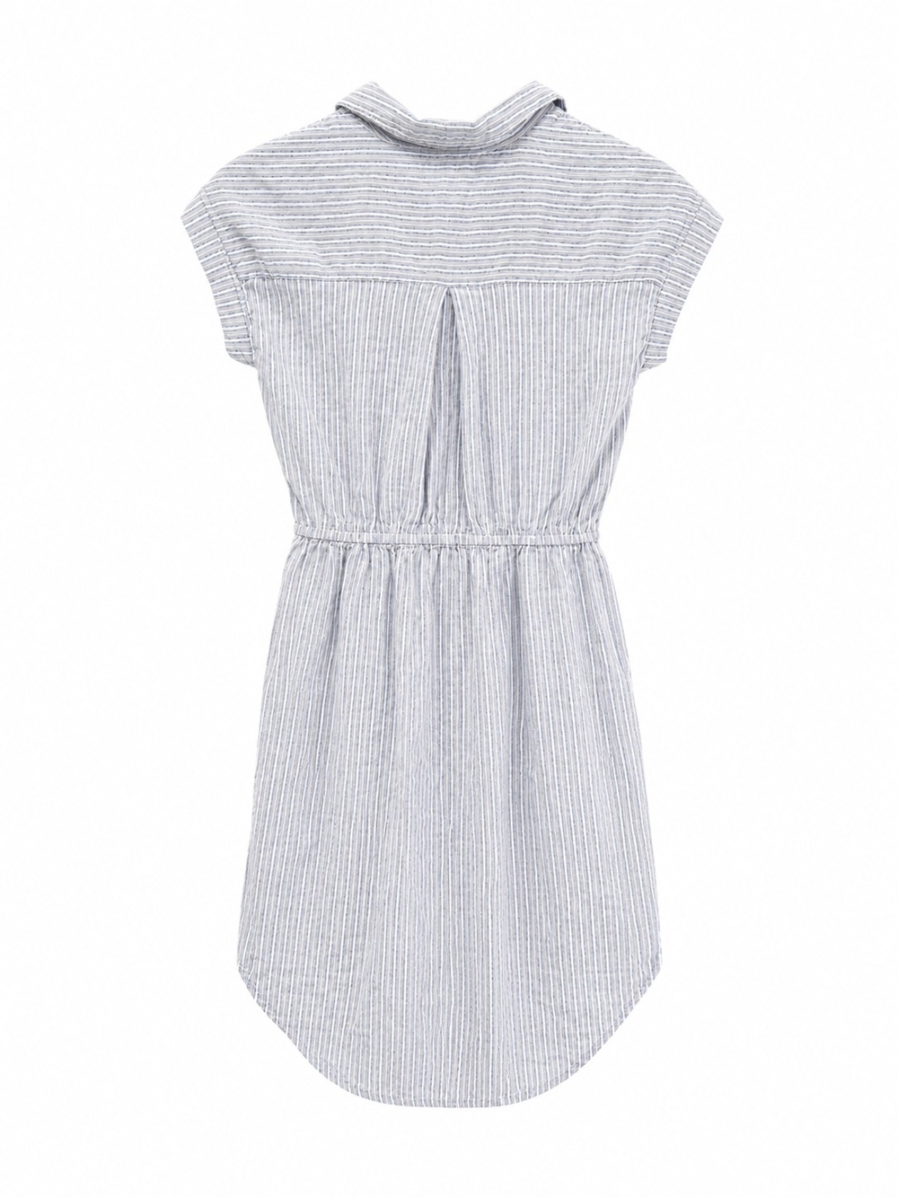 Japna Light Blue Striped Button-Front Button Up Shirt Dress Pockets Size Xs - Picture 3 of 10